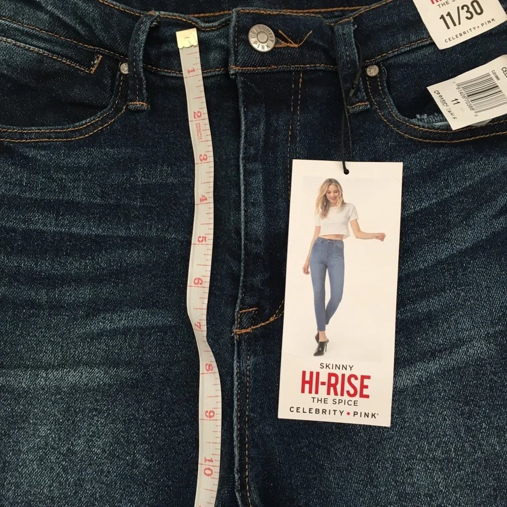 Celebrity pink skinny hi-rise jeans, size 11/30 - Picture 3 of 9